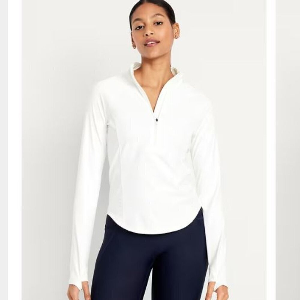 Old Navy PowerSoft Half Zip Pullover Large Petite Athletic
